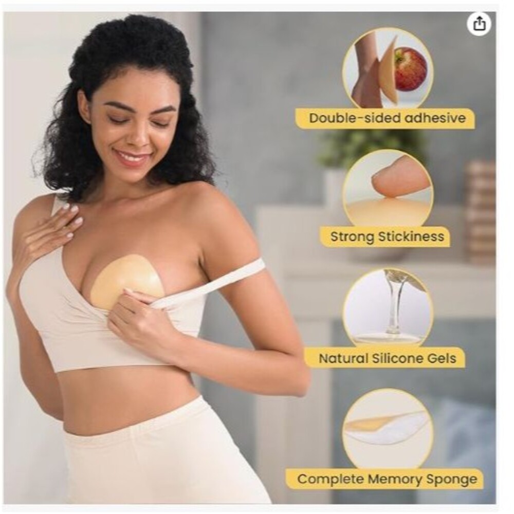 Double Sided Sticky Bra XS Inserts Reusable Push Up Lift Self Adhesive